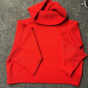 J Inc red sweater